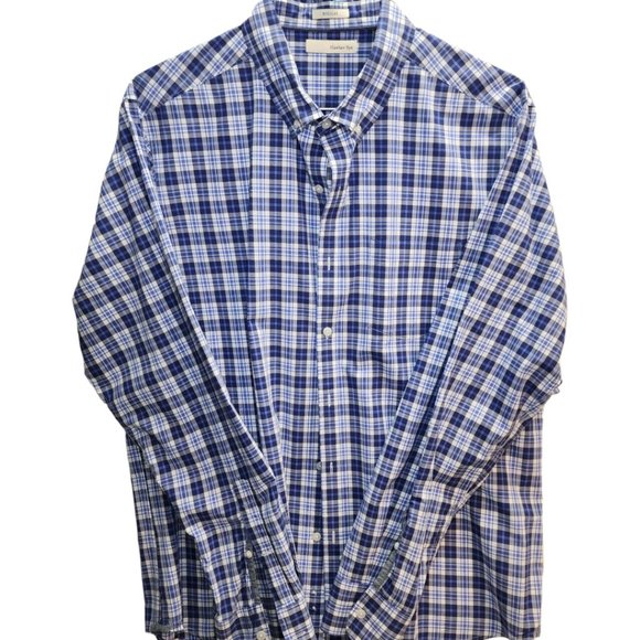 Hawker Rye Blue/White XL Button Down Dress Shirt - Picture 1 of 7